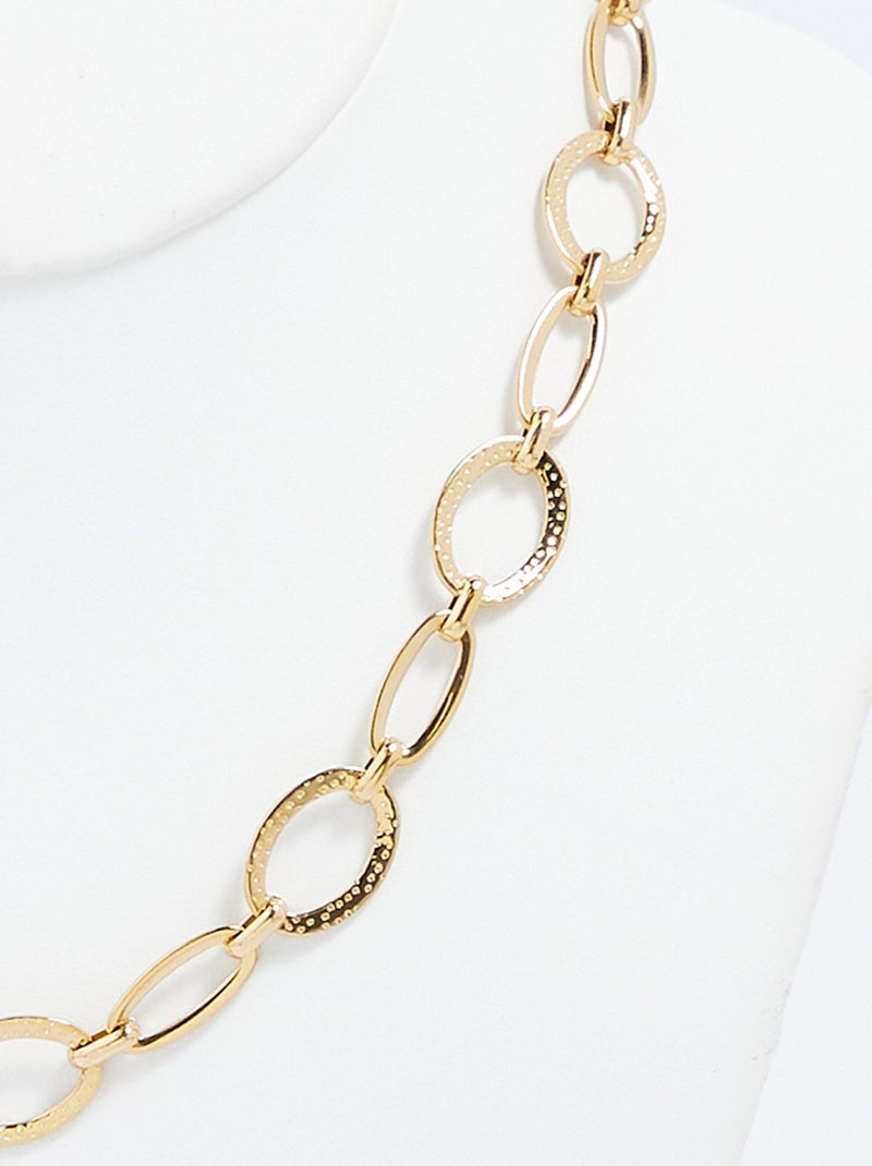 Collier maille fantaisie acier inoxydable doré Doré/or - Kiabi