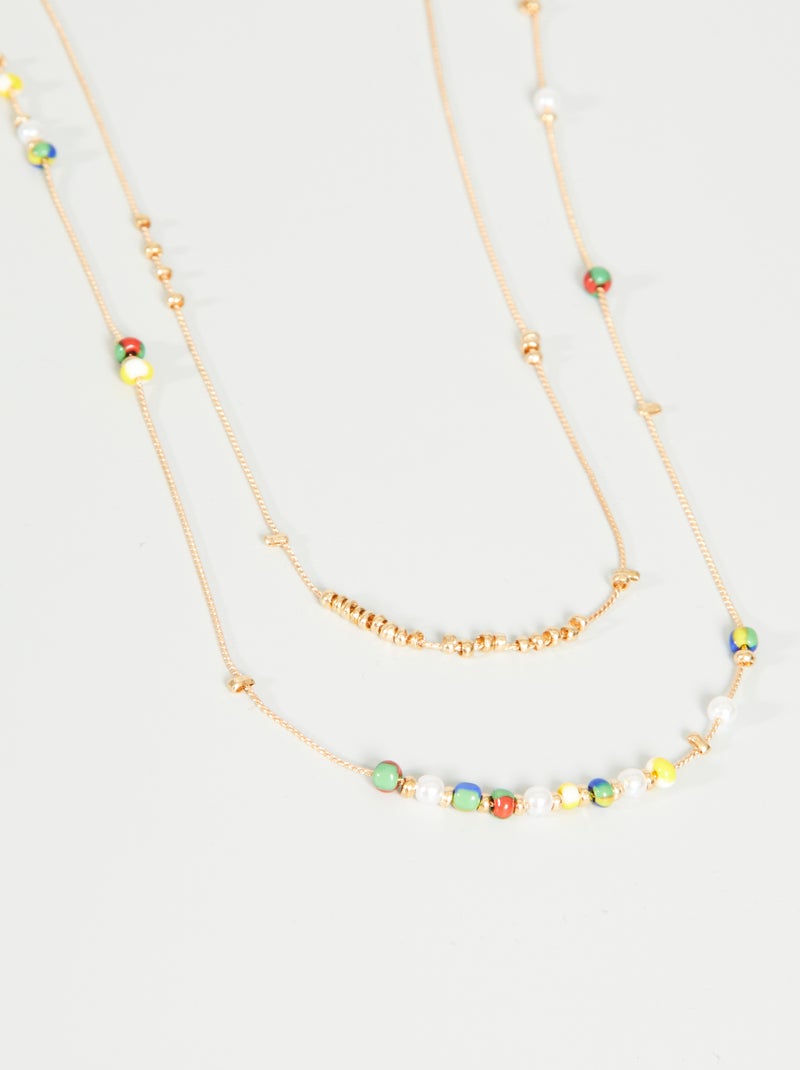 Collier multirang Doré - Kiabi
