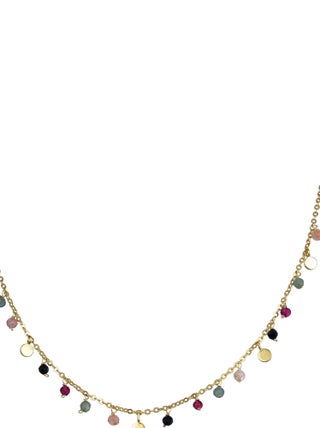 Collier  natsad en argent 925 et cristal multicolore plaqué or 18K
