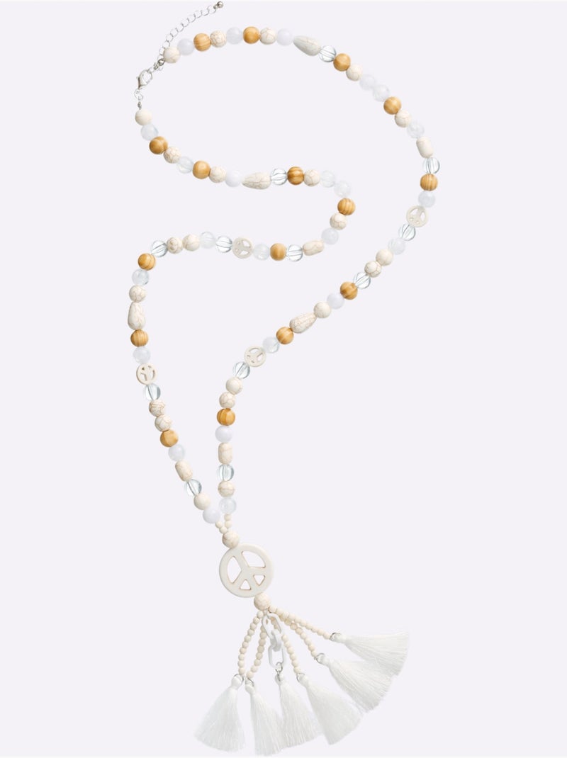 Collier Pendentif Décoratif Tendance - Taille Standard - helline Blanc - Kiabi