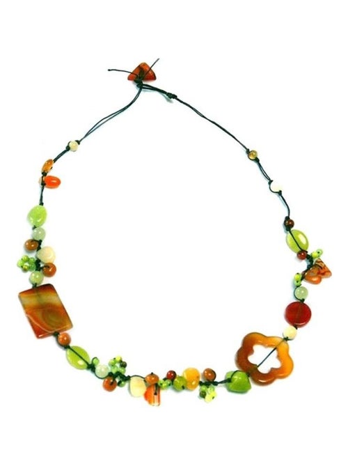 Collier pierres et fil de soie - Kiabi