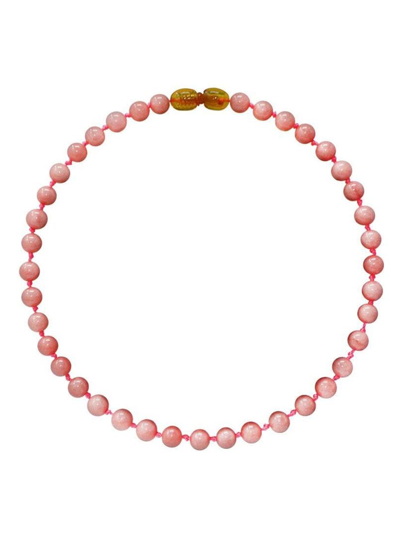 Collier pour bébé pierre naturelle, Quartz Rose Irreversible Rose - Kiabi