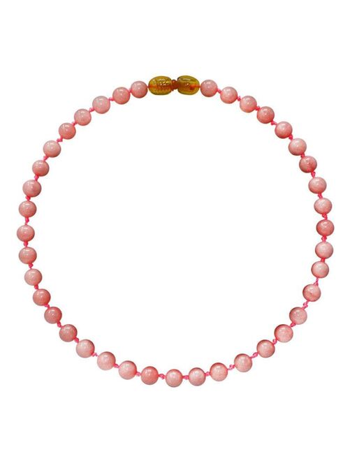 Collier pour bébé pierre naturelle, Quartz Rose Irreversible - Kiabi