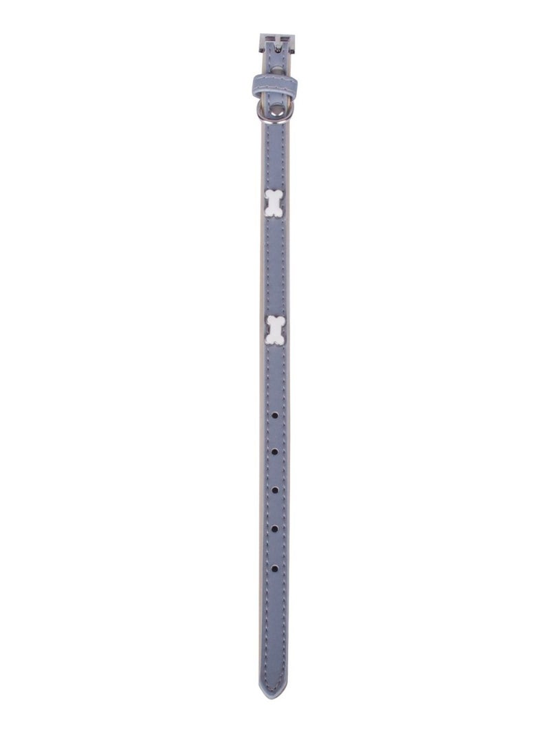 Collier pour chien réfléchissant os Gris - Kiabi