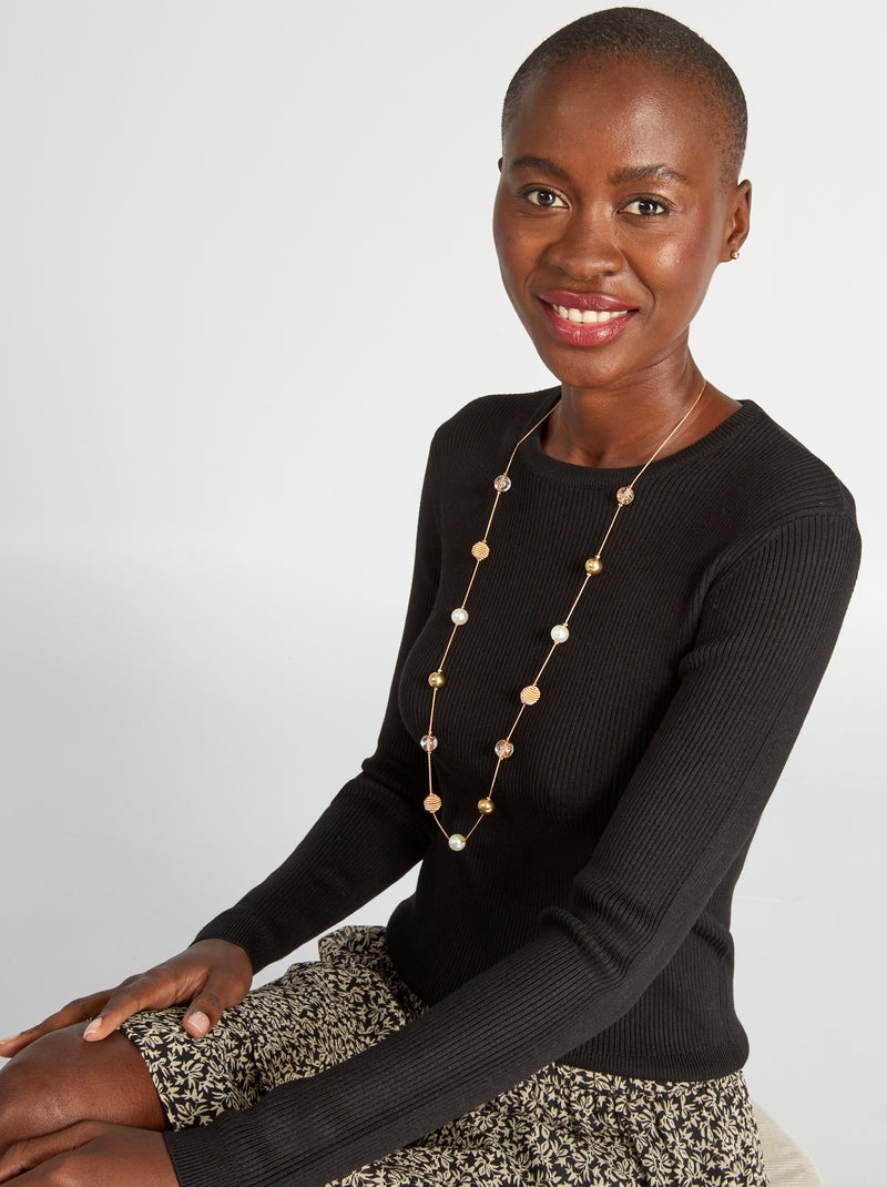 Collier sautoir à perles Boré - Kiabi