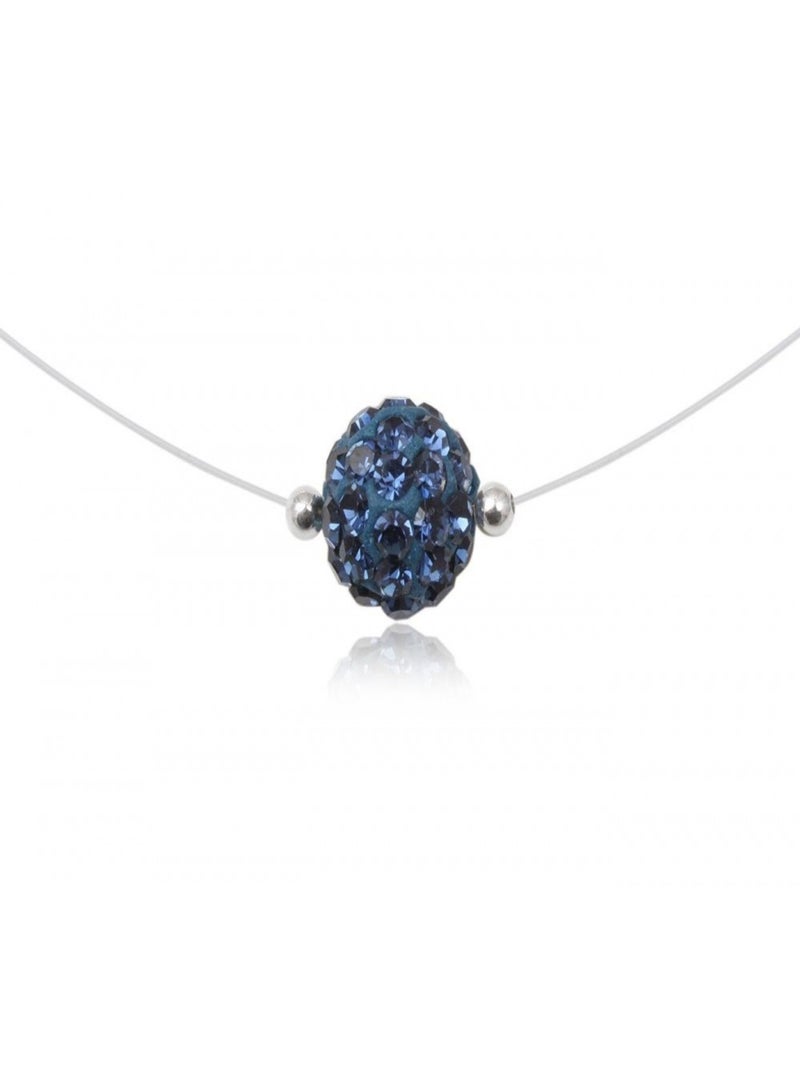 Collier strass Bleu nuit - Kiabi
