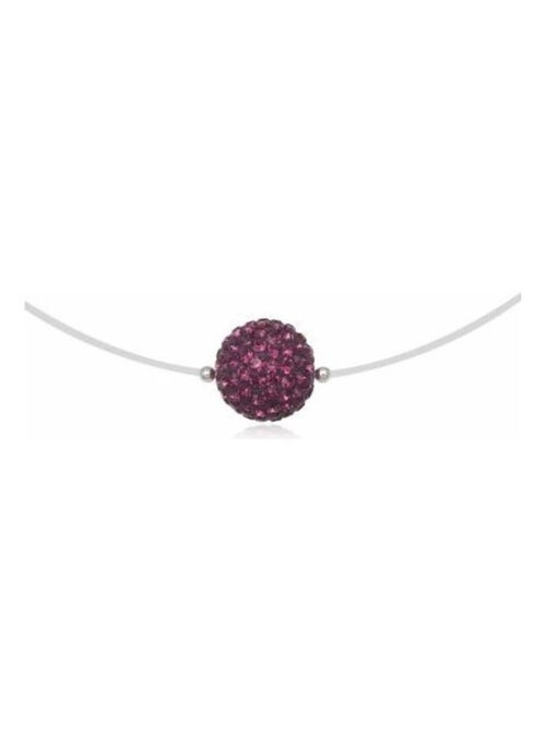 Collier strass et nylon PRUNE- Diamètre 1cm - Kiabi