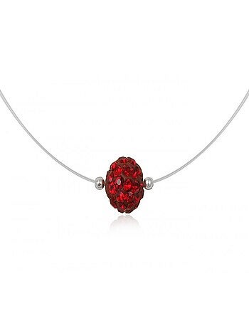 Collier strass et nylon