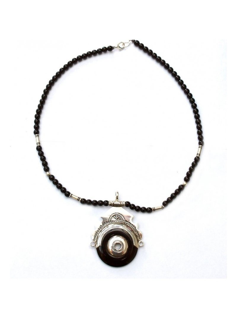 Collier touareg déesse artisanat afrique Noir - Kiabi