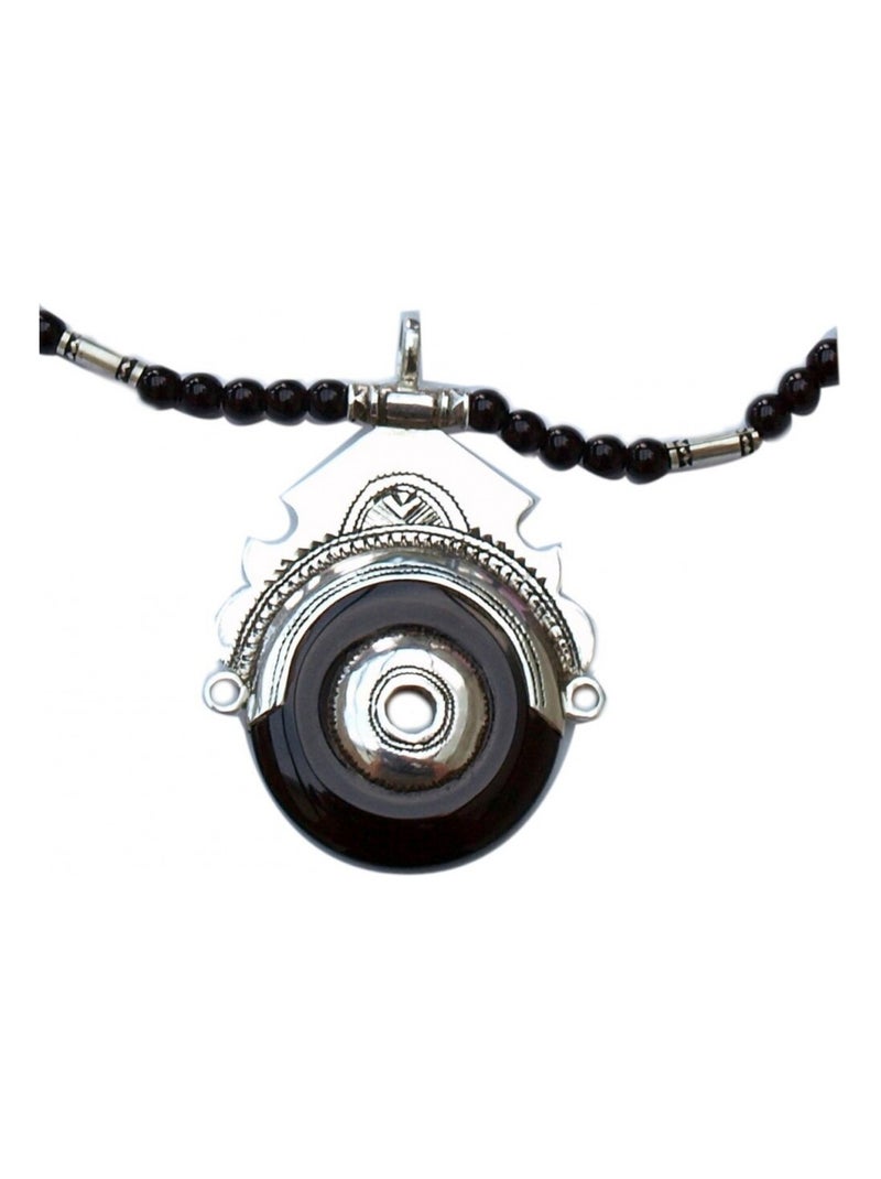 Collier touareg déesse artisanat afrique Noir - Kiabi