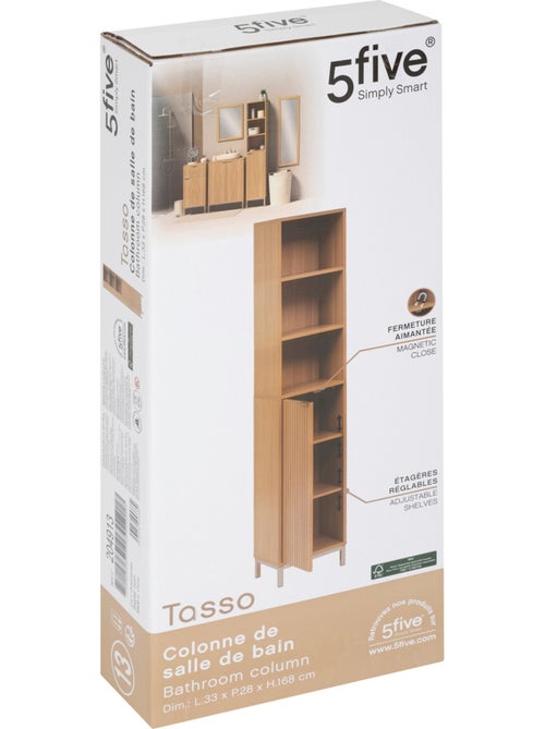Colonne 1 porte bois rainuré TASSO - Kiabi Colonne 1 porte bois rainuré TASSO - Kiabi