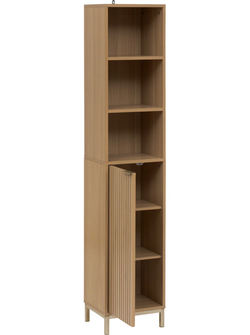 Colonne 1 porte bois rainuré TASSO Beige - Kiabi