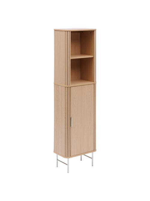 Colonne 1 porte et 2 niches effet bois clair LIORA - Beige - Kiabi