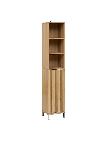 Colonne 1 porte et 3 niches en bois TASSO - Beige