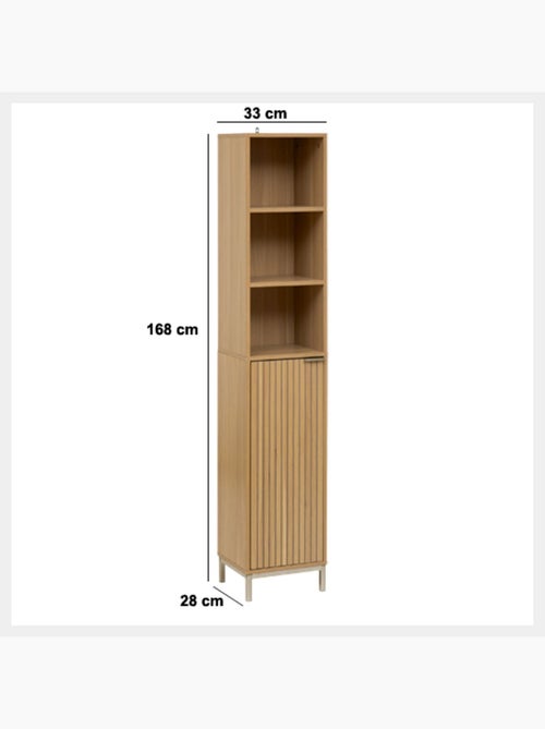 Colonne 1 porte et 3 niches en bois TASSO - Beige - Kiabi