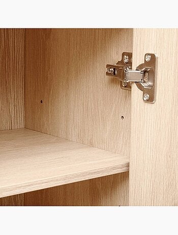 Colonne 2 portes effet bois naturel ABANA - Beige