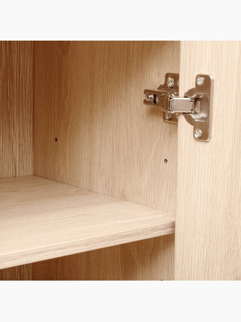 Colonne 2 portes effet bois naturel ABANA - Beige Beige - Kiabi