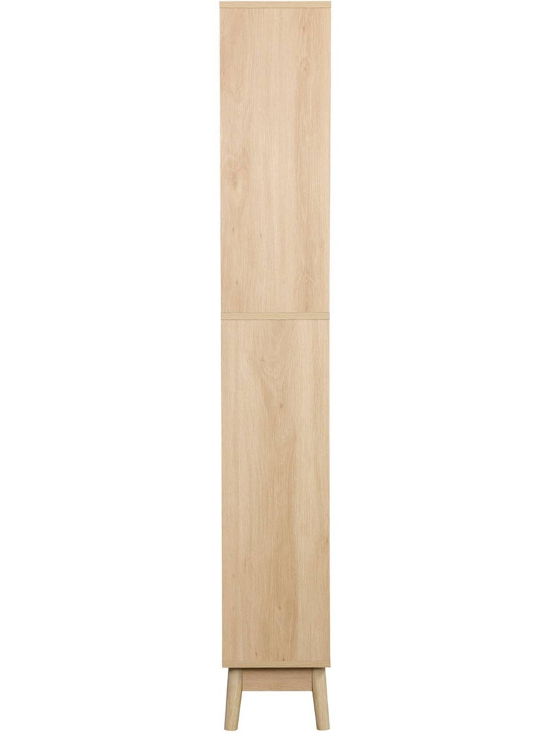 Colonne de rangement décor bois 3 étagères 2 tiroirs linear Beige naturel - Kiabi