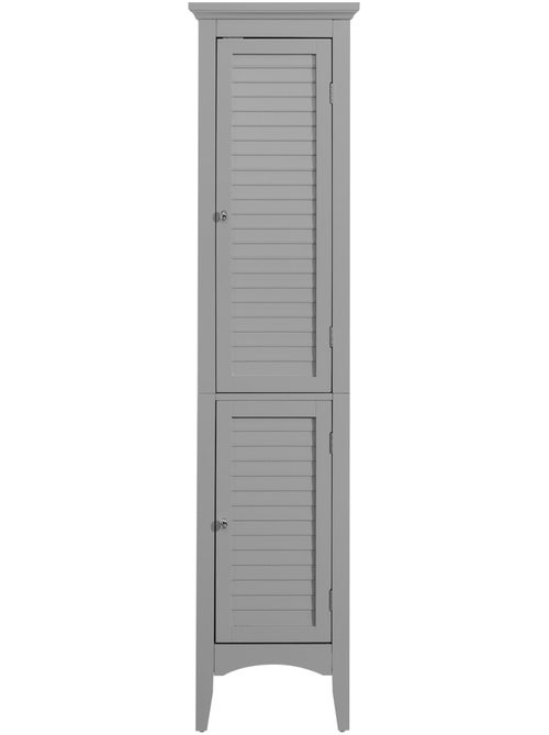 Colonne de rangement en 2 portes effet bois, 160cm - Kiabi