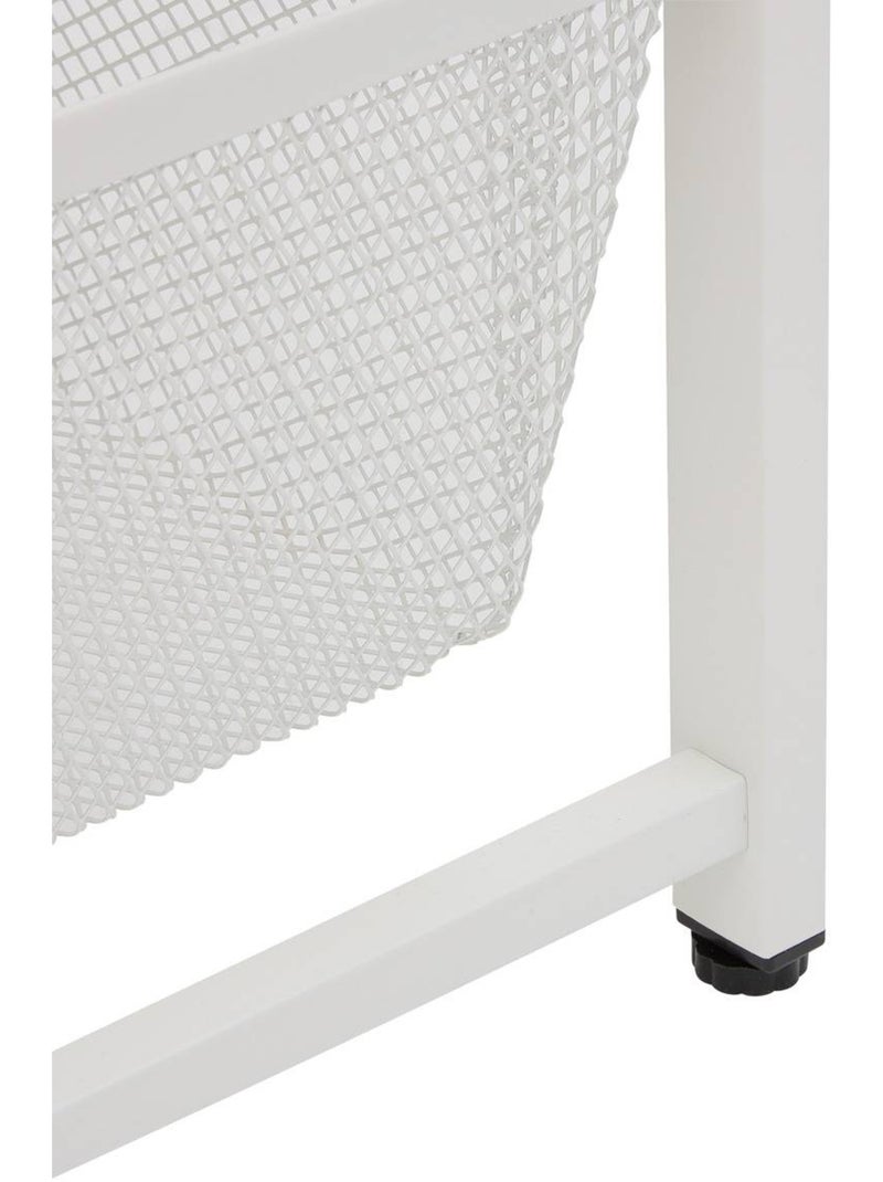 Colonne de rangement rectangulaire avec 3 tiroirs meshy Blanc - Kiabi