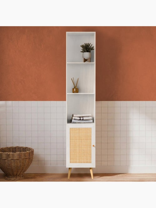 Colonne de rangement salle de bain bohème décor bois Bohème - Kiabi Colonne de rangement salle de bain bohème décor bois Bohème - Kiabi