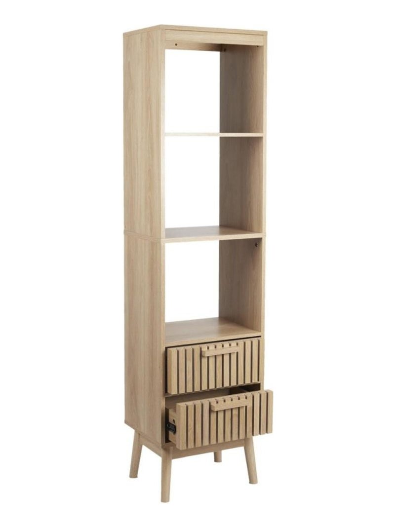 Colonne de salle de bain 2 tiroirs KLAUS Beige - Kiabi