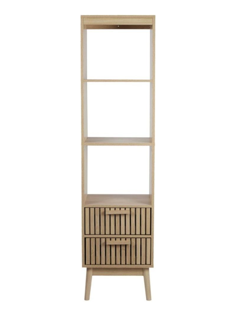 Colonne de salle de bain 2 tiroirs KLAUS Beige - Kiabi