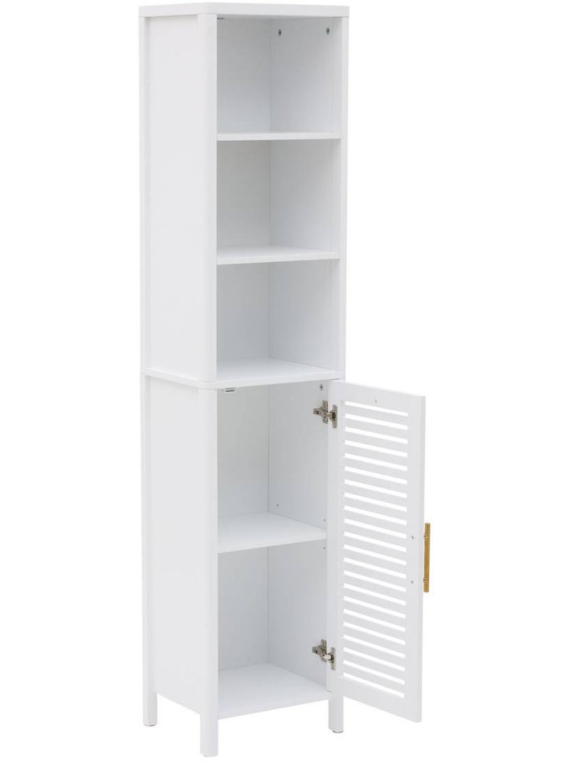 Colonne de salle de bain rectangulaire avec porte OREA Blanc - Kiabi
