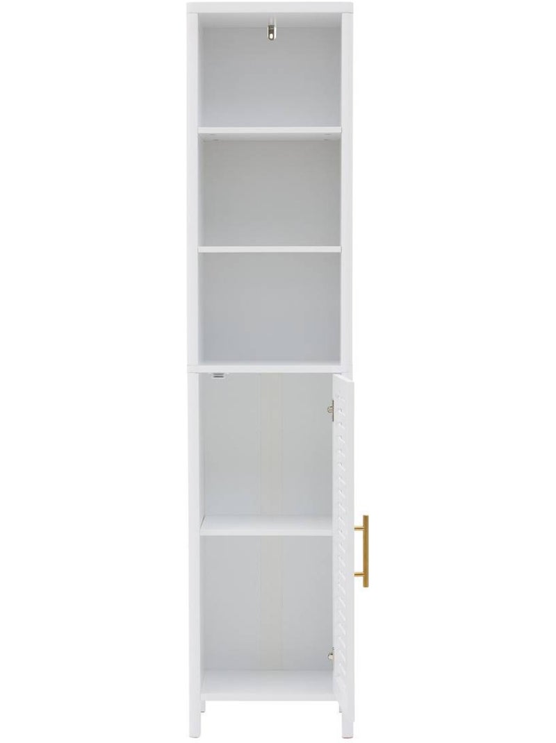 Colonne de salle de bain rectangulaire avec porte OREA Blanc - Kiabi