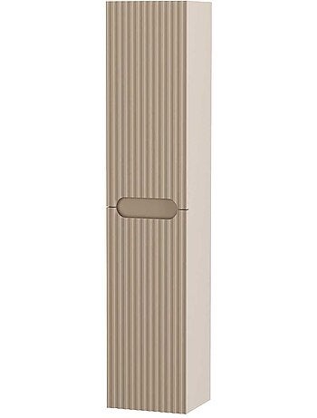 Colonne de salle de bains suspendue texturée et 2 portes