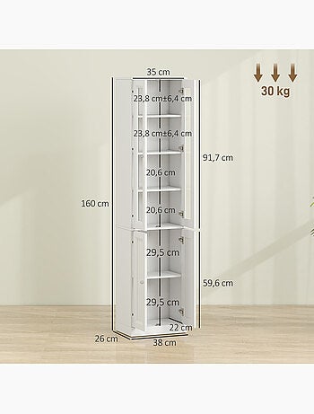 Colonne salle de bain 4 portes 6 niv.