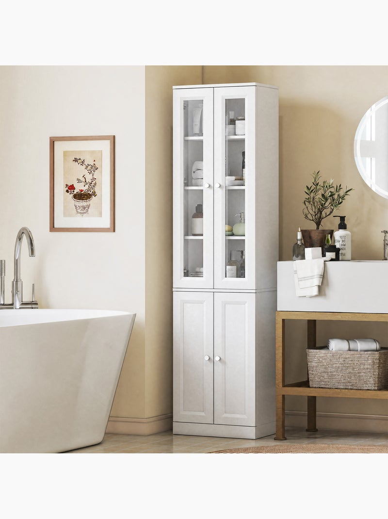 Colonne salle de bain 4 portes 6 niv. Blanc Blanc - Kiabi