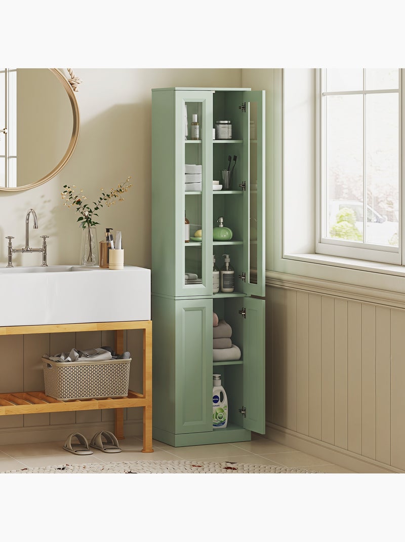 Colonne salle de bain 4 portes 6 niv. Vert - Kiabi
