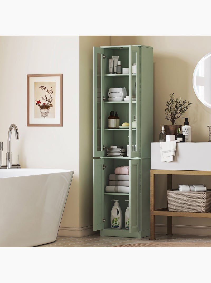 Colonne salle de bain 4 portes 6 niv. Vert - Kiabi