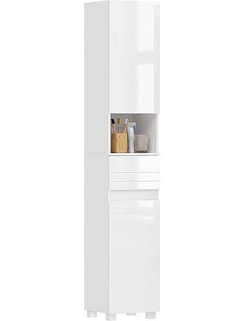 Colonne salle de bain design blanc laqué