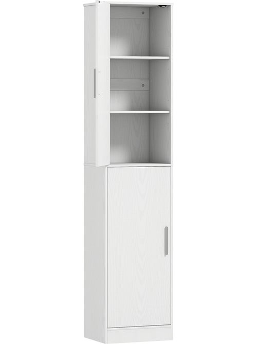 Colonne salle de bain h.180 cm 2 portes 4 étagères - Kiabi