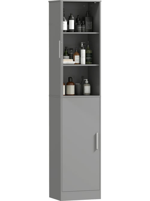 Colonne salle de bain h.180 cm 2 portes 4 étagères - Kiabi