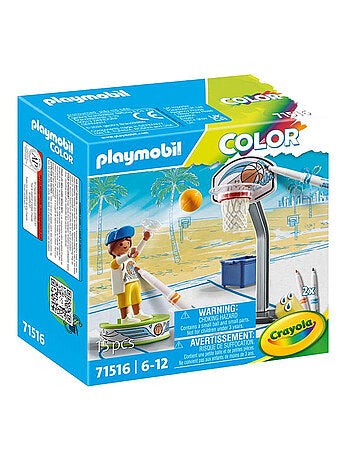 Color - Joueur de basket avec panier