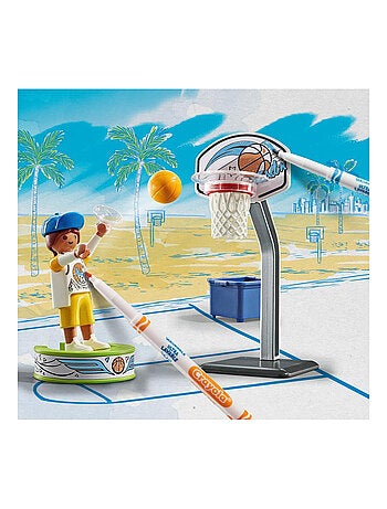 Color - Joueur de basket avec panier