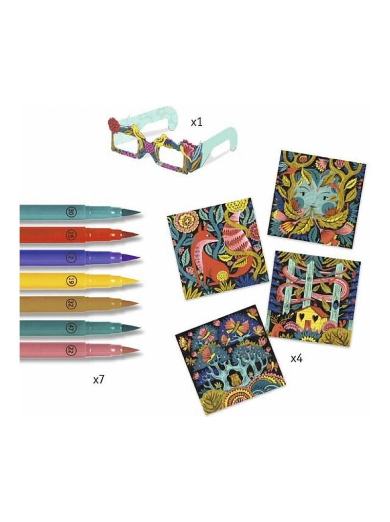 Coloriage 3d Foret Fantastique N/A - Kiabi
