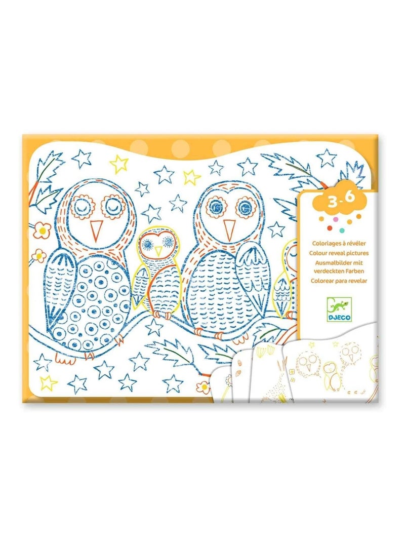 Coloriages à révéler Familles d'arbres Multicolore - Kiabi