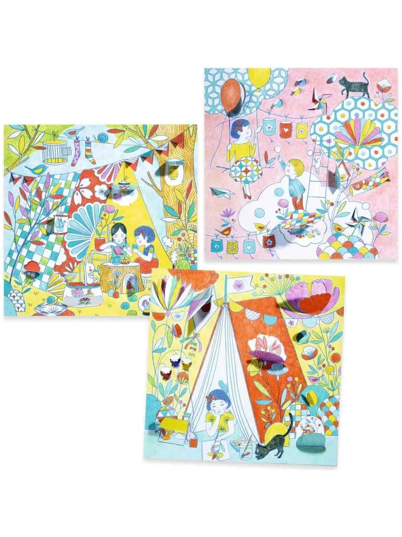 Coloriages petites portes Les cabanes de Nina N/A - Kiabi