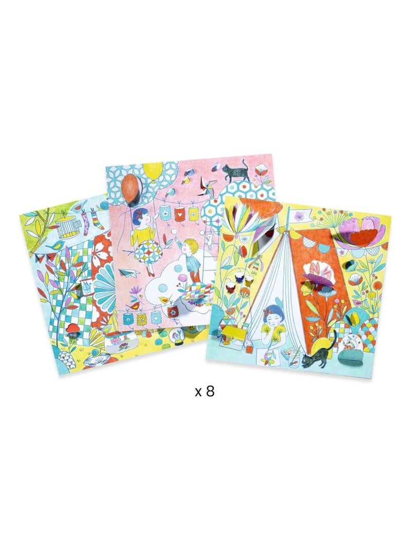 Coloriages petites portes Les cabanes de Nina N/A - Kiabi