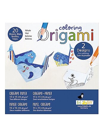 Coloring origami - baleine