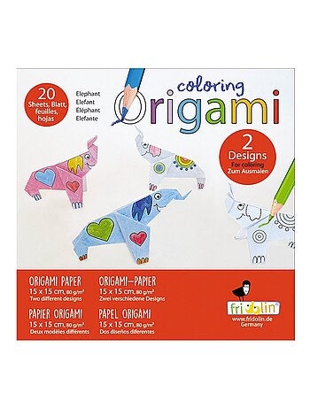 Coloring origami - eléphant
