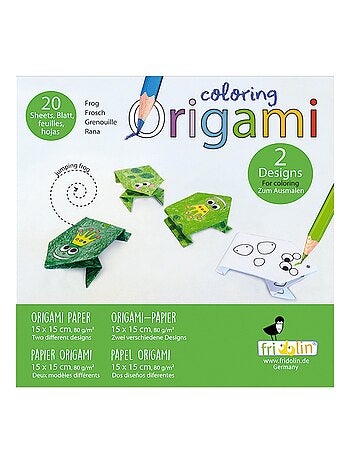 Coloring origami - grenouille