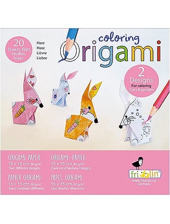 Coloring origami - lièvre