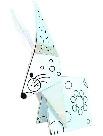 Coloring origami - lièvre