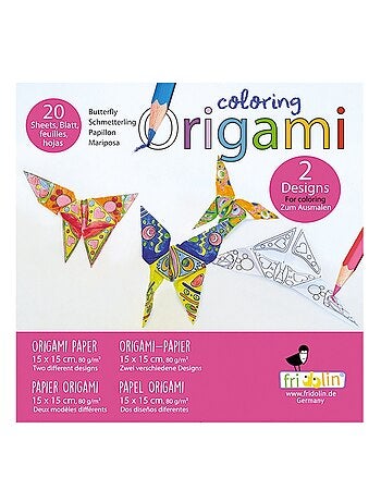 Coloring origami - papillon