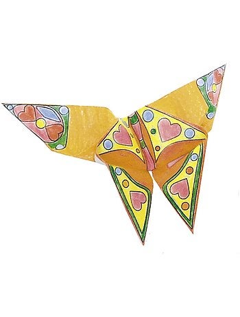 Coloring origami - papillon